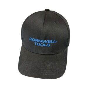 Cornwell Tools Flex Fit Hat Men's L/XL Black Embroidered Blue Logo Cap